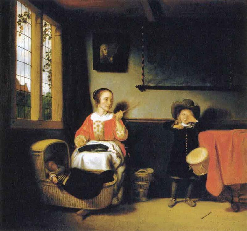 Nicolaes maes The Naughty Drummer Boy oil painting picture